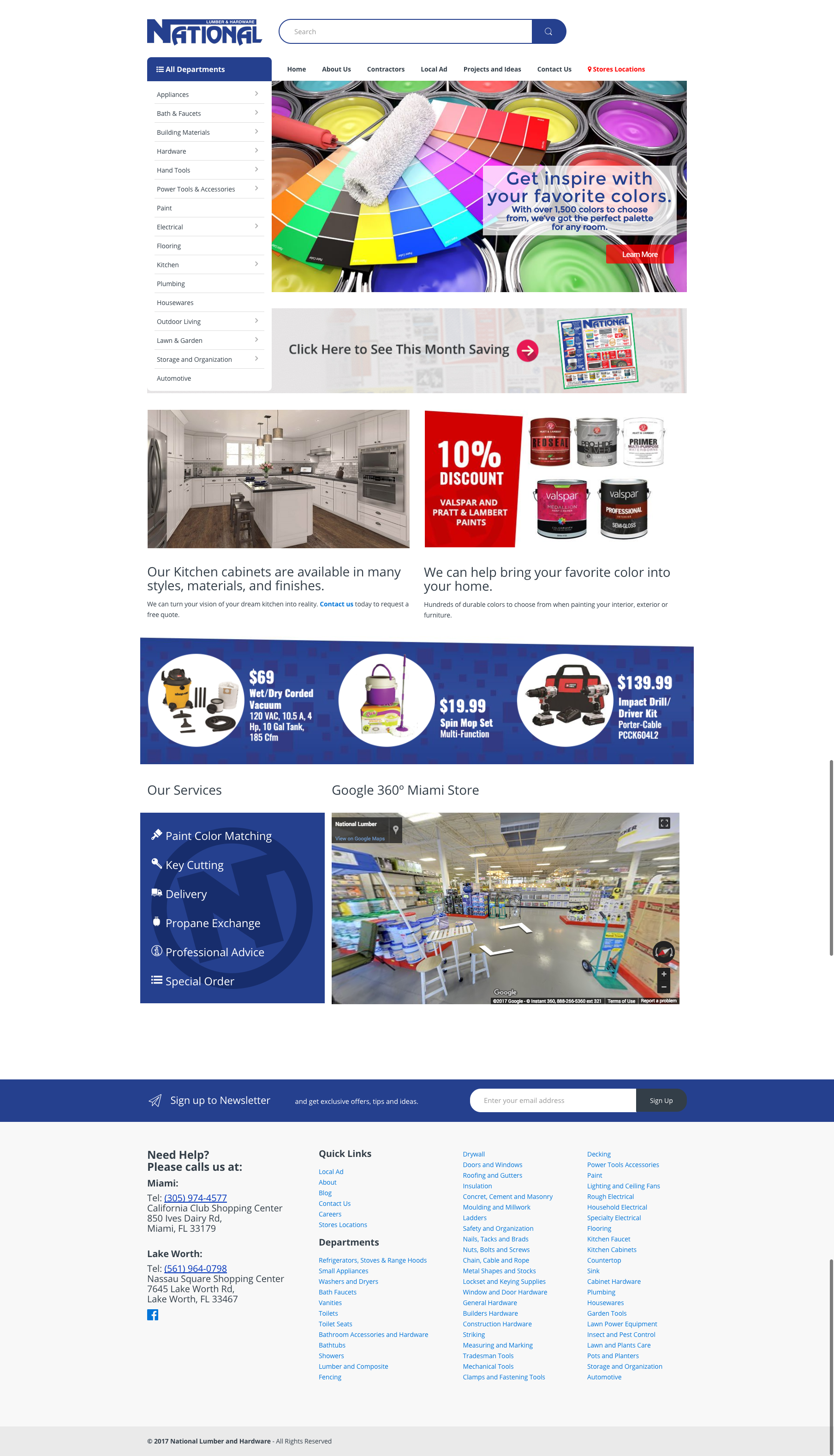 National Lumber and Hardware Website Design